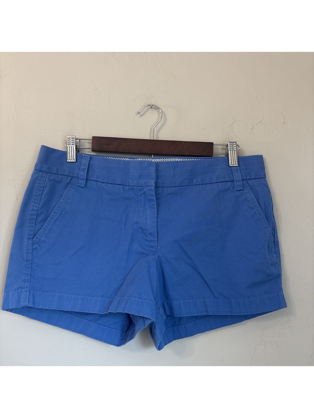 J.Crew Broken-In Chino Shorts Blue 100% Cotton Size 8